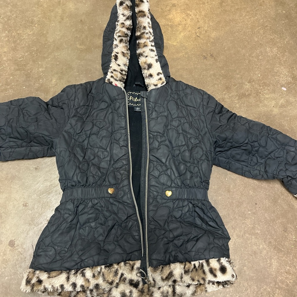 Epic Threads Puffer Jacket Black and Brown with Quilted Design